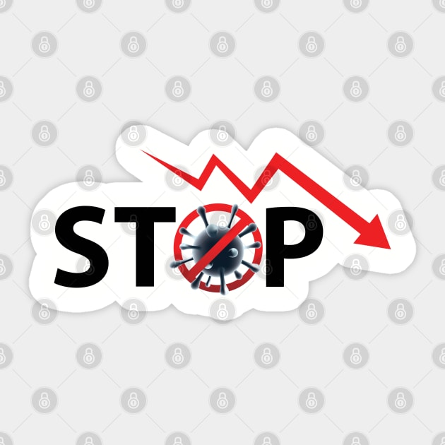 Stop Covid Sticker by CandD